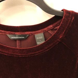 Burgundy Velvet Dress